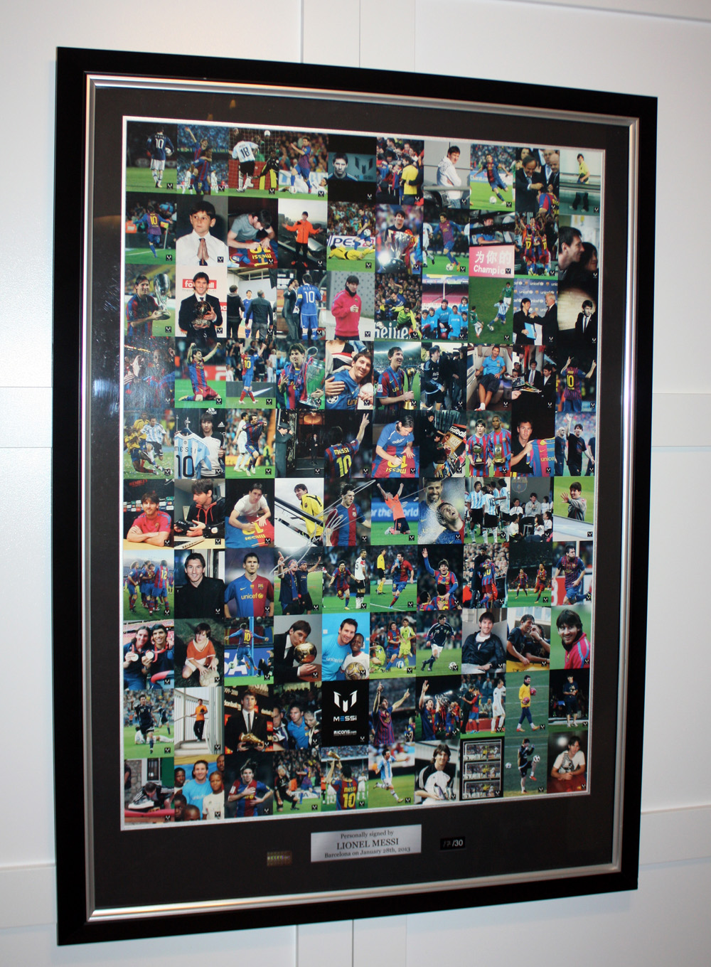 Lionel Messi Signed Limited‑Edition Uncut Card Sheet –17/30, Framed & Icons Authenticated