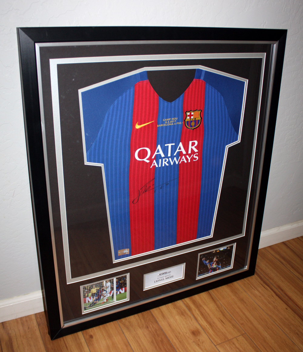 Lionel Messi Autographed FC Barcelona Jersey – Professionally Framed Display with Authentication