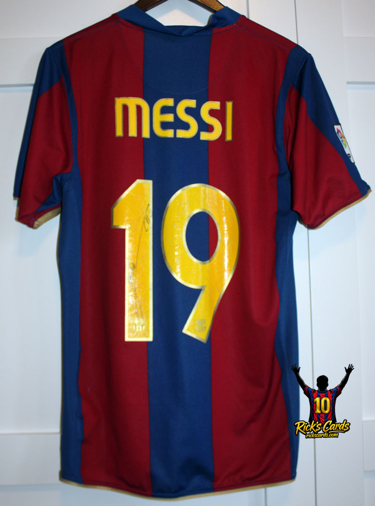 2008 Lionel Messi Red Blue FC Barcelona Home Shirt 