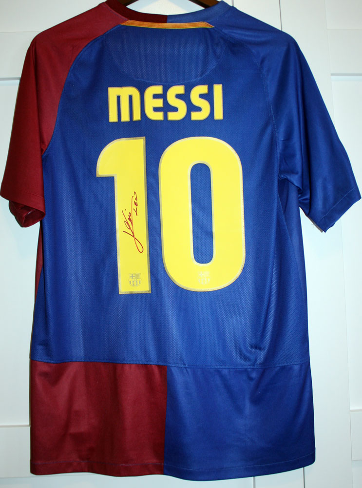2009 Lionel Messi FC Barcelona  home shirt UCL Patch Jersey