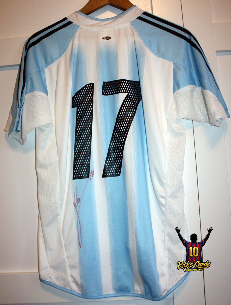 2004 Lionel Messi Autographed Argentina Under20 national home shirt 